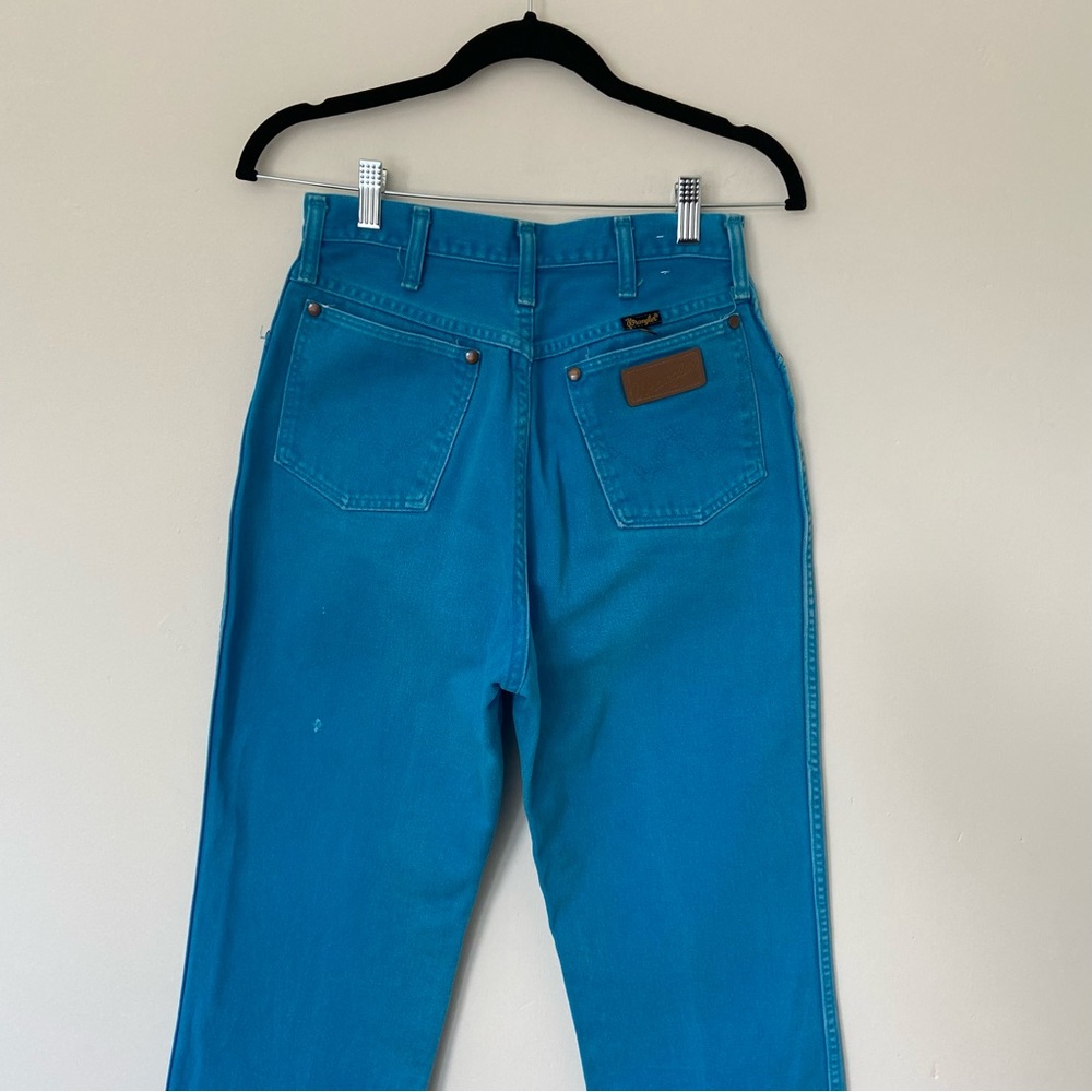 Vintage Wrangler Bright Blue High Waisted Jeans size 27 - Picture 13 of 15